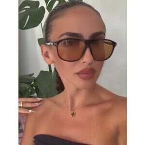 NEW Tom Ford Prescott FT1027 Aviator Sunglasses Yellow Lens